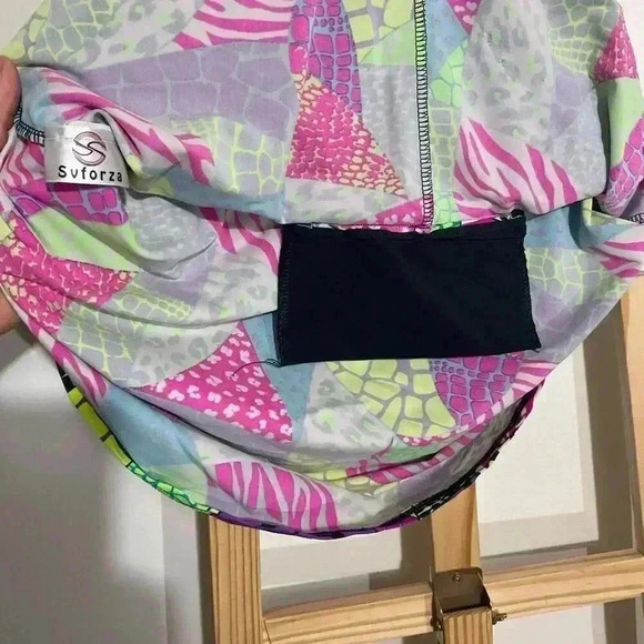 Svforza animal print colorful short stretchy and soft skirt w/pocket size Medium - Picture 5 of 7